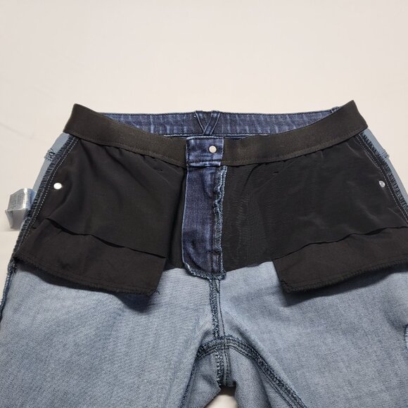 Democracy Jeans Ab Solution Womens Size 8 Distressed Tummy Panel Pockets Blue - Picture 7 of 16